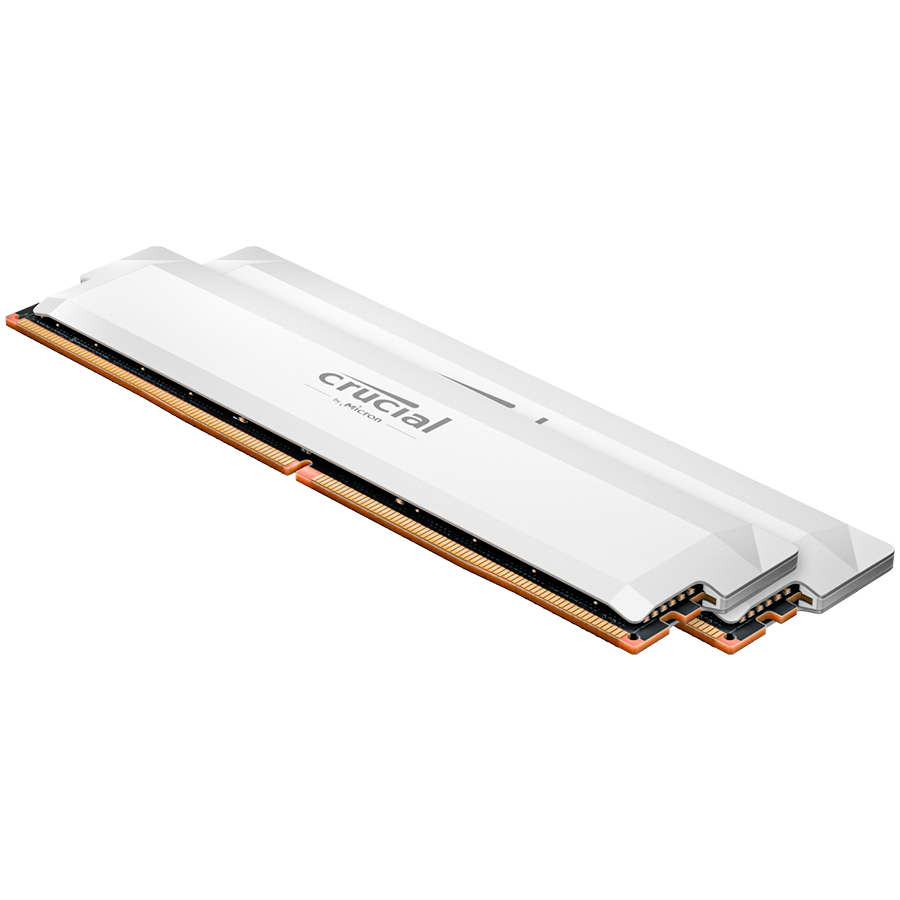 Crucial Pro Overclocking 32GB Kit (2x16GB) DDR5-6000 UDIMM CL36 White (16Gbit) bel pomnilnik