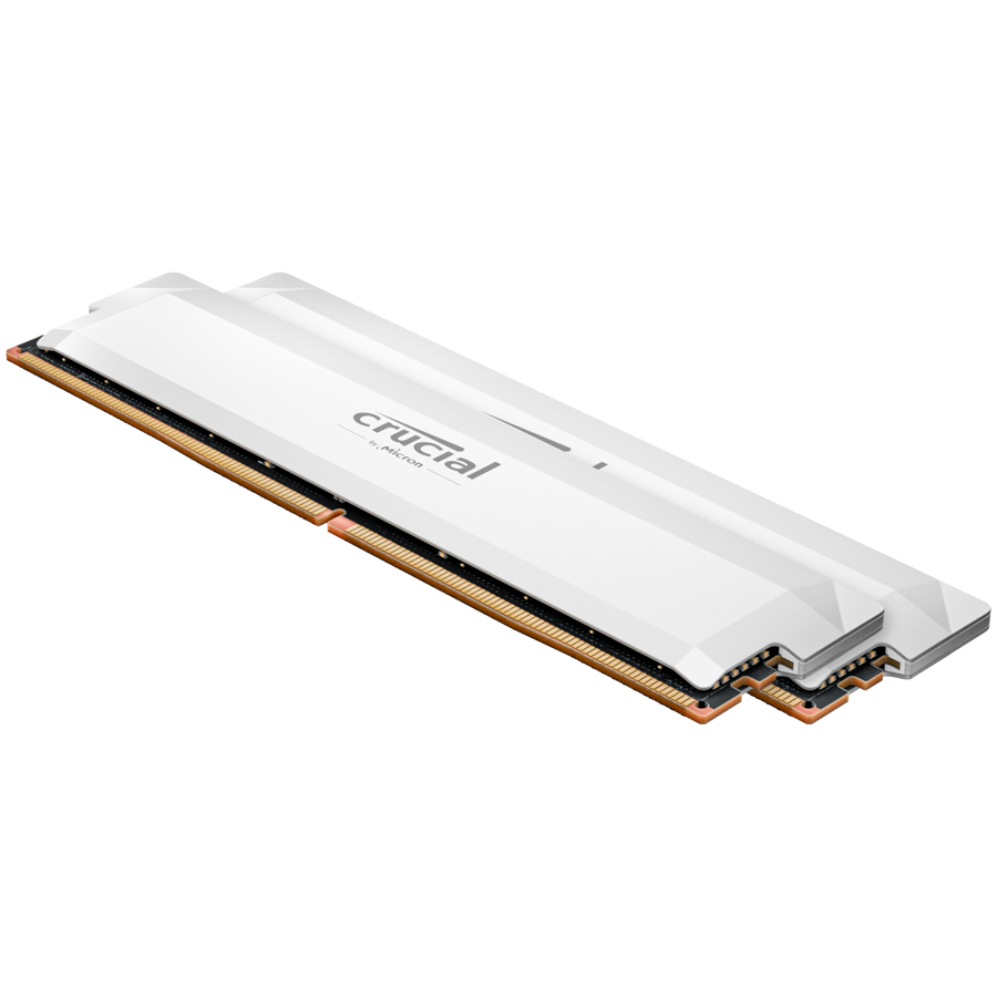 Crucial Pro Overclocking 32GB Kit (2x16GB) DDR5-6400 UDIMM CL38 bel pomnilnik