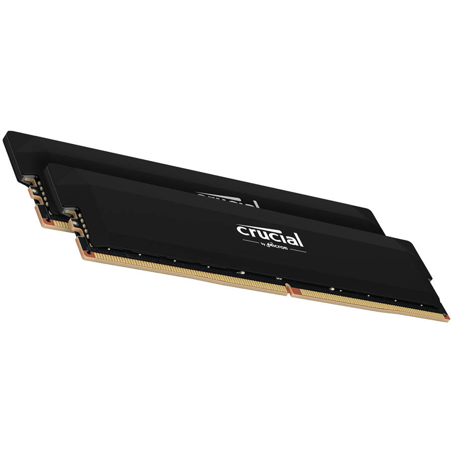 Crucial Pro OC 64GB (2X32GB) DDR5-6400 UDIMM CL40 črn pomnilnik