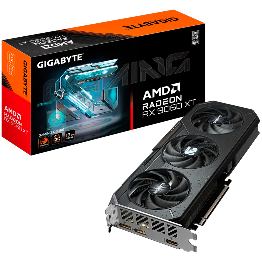 GIGABYTE Radeon RX 9060 XT GAMING OC 16G GDDR6 grafična kartica, PCIe 5.0, 1xHDMI 2.1b, 2xDisplayPort 2.1a