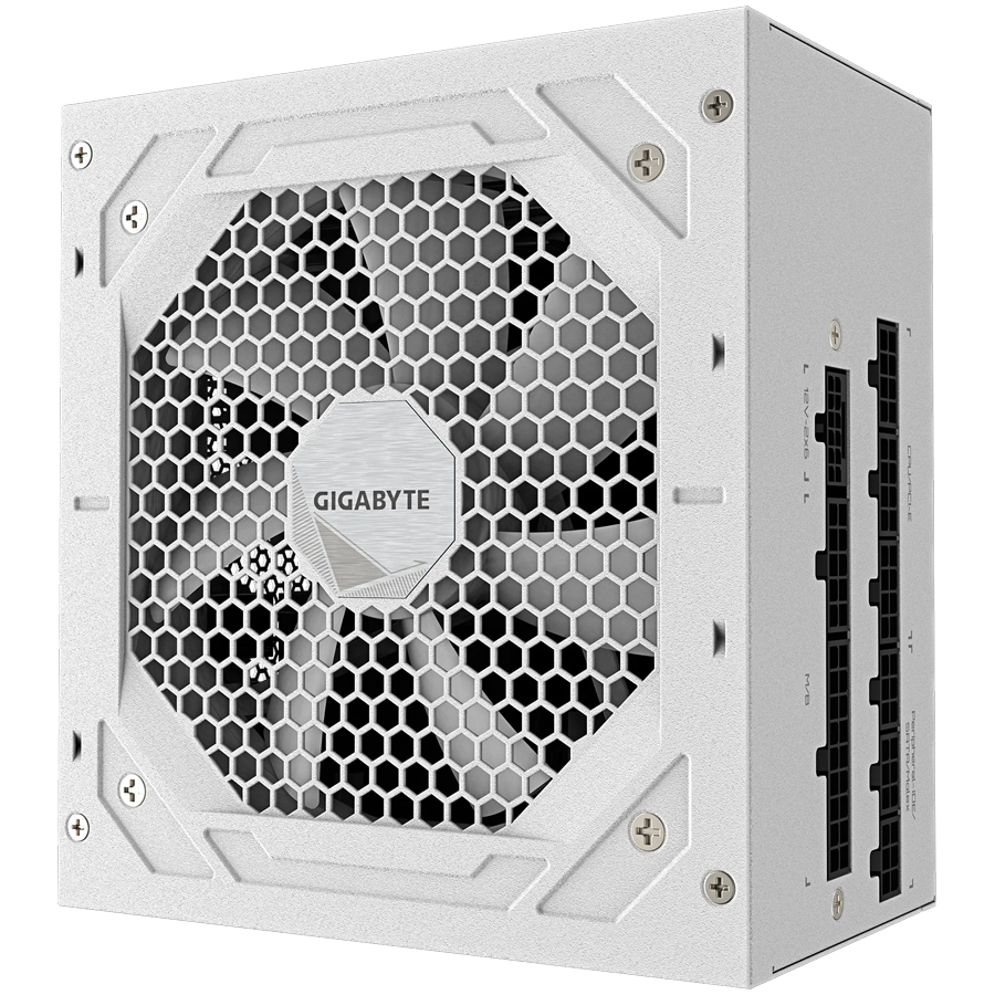 GIGABYTE UD1000GM PG5 V2 ICE 1000W modularni napajalnik, 80 PLUS Gold, podpora za PCIe Gen 5.1 in ATX 3.1 standard, bel