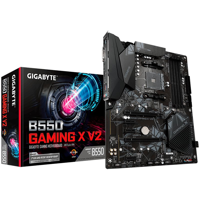 GIGABYTE B550 GAMING X V2 AM4 ATX osnovna plošča - AMD B550, 4xDDR4, 2xM.2, 4xSATA, 1Gb LAN, 1xDVI-D, 1xHDMI