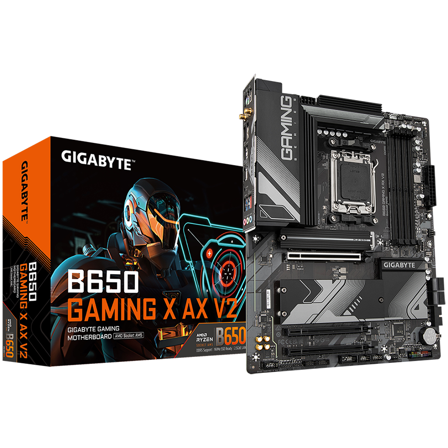 GIGABYTE B650 GAMING X AX V2 AM5 ATX osnovna plošča - AMD B650, 4xDDR5, 3xM.2, 4xSATA, 2.5Gb LAN, WiFi 6E, BT, 1xDP, 1xHDMI