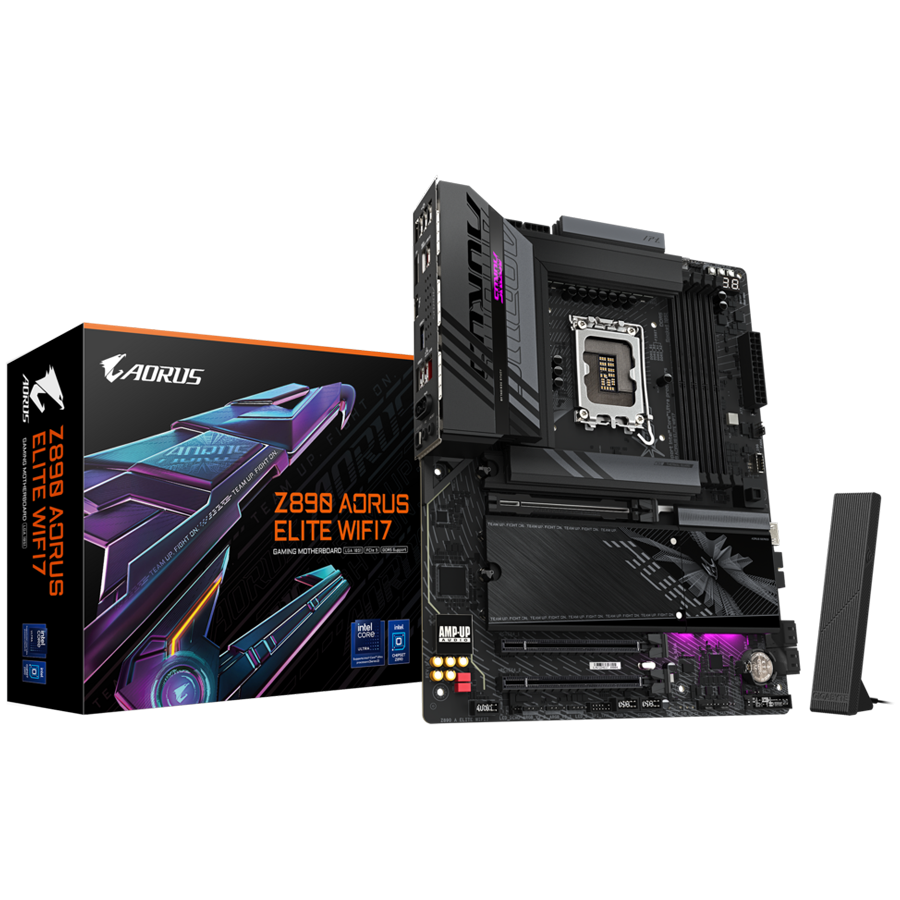 GIGABYTE Z890 AORUS ELITE WIFI7 LGA1851 ATX osnovna plošča - Intel Z890, 4xDDR5, 4xM.2, 4xSATA, 2.5Gb LAN, WiFi 7, BT, 1x Intel TB4 (USB4 Type-C), 1xDP, 1xHDMI