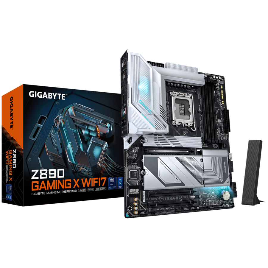 GIGABYTE Z890 GAMING X WIFI7 LGA1851 ATX osnovna plošča - Intel Z890, 4xDDR5, 4xM.2, 4xSATA, 2.5Gb LAN, WiFi 7, BT, 1x USB4 Type-C, 1xDP, 1xHDMI