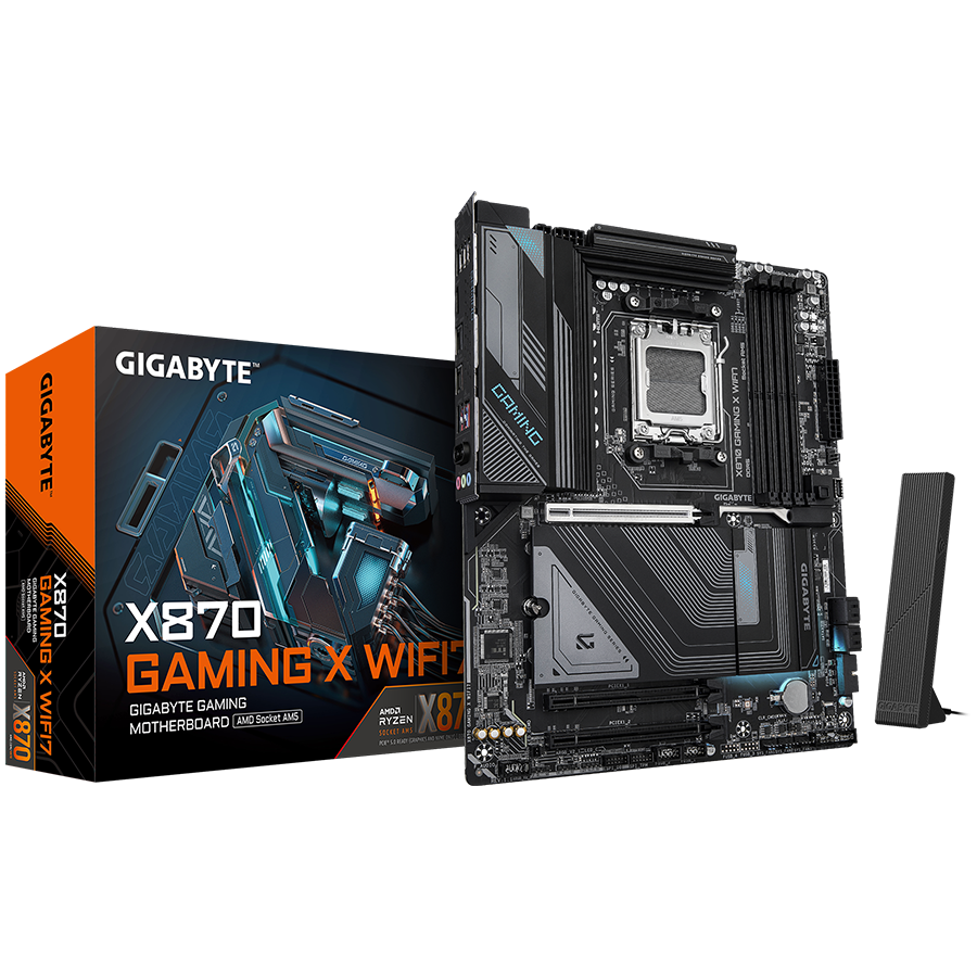 GIGABYTE X870 GAMING X WIFI7 AM5 ATX osnovna plošča - AMD X870, 4xDDR5, 3xM.2, 4xSATA, 2.5Gb LAN, WiFi7, BT, 2x USB4 Type-C, 1xHDMI