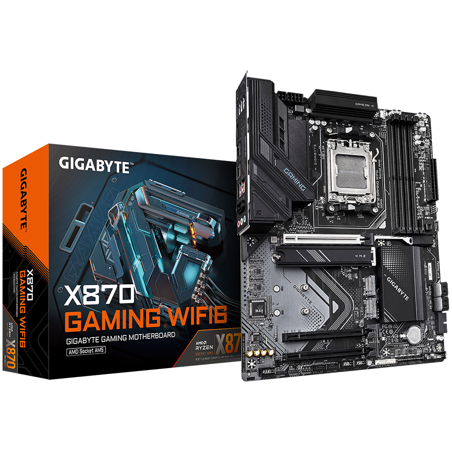 GIGAYBTE X870 GAMING WIFI6 AM5 ATX osnovna plošča - AMD X870, 4xDDR5, 3xM.2, 4xSATA, 2.5Gb LAN, WiFi 6, BT, 2xUSB4 Type-C, 1xHDMI