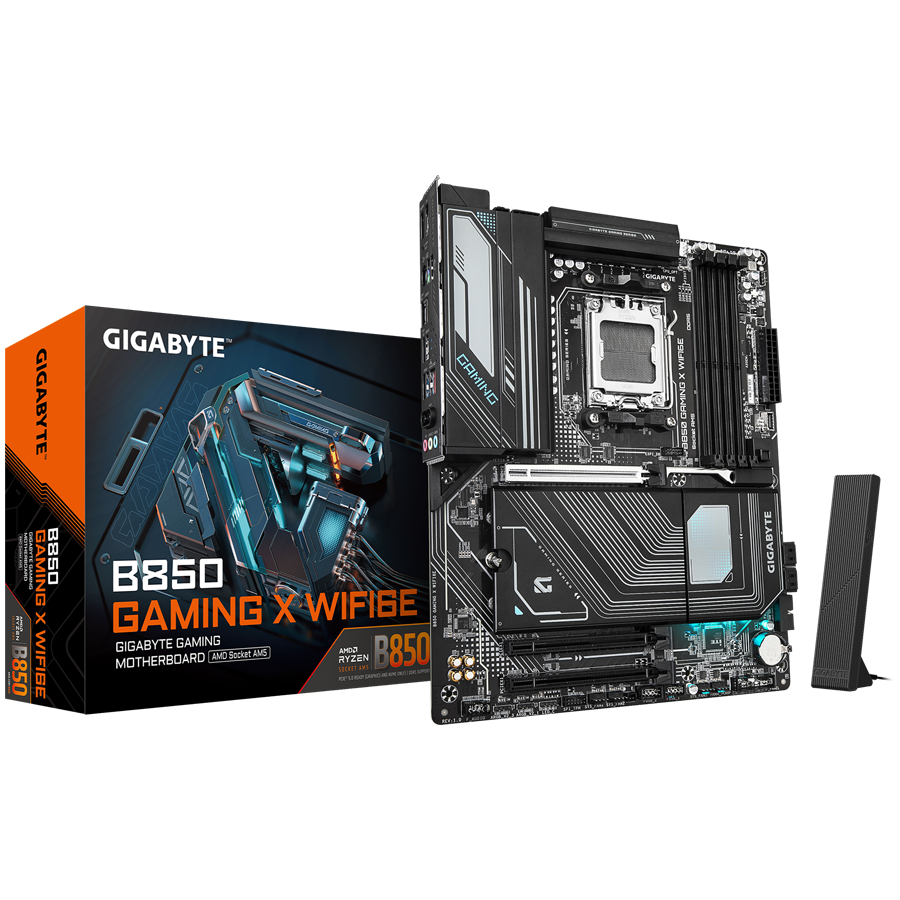 GIGABYTE B850 GAMING X WIFI6E AM5 ATX osnovna plošča - AMD B850, 4xDDR5, 3xM.2, 4xSATA, 2.5Gb LAN, WiFi 6E, BT, 1xDP, 1xHDMI
