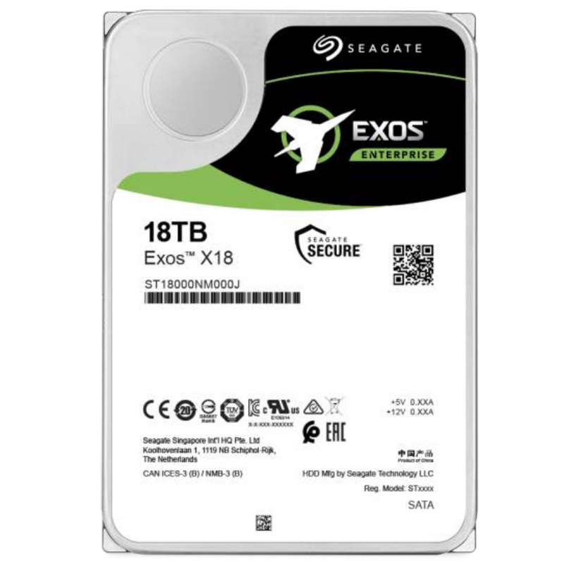 SEAGATE Exos X18 12TB 3,5" SATA 3 256MB 7200rpm ST12000NM000J trdi disk