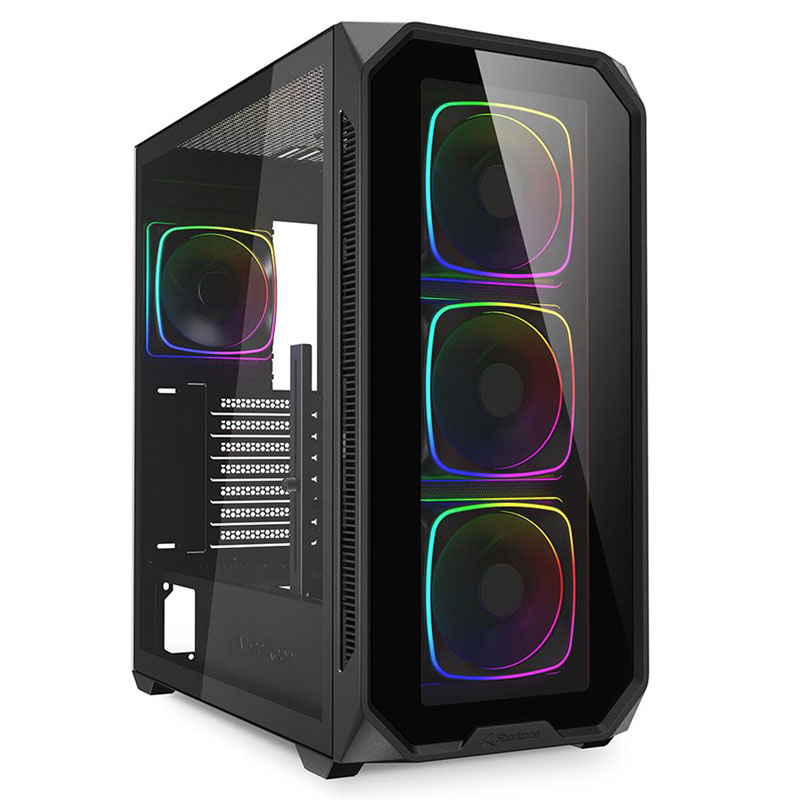SHARKOON AK5G RGB midiATX okno črno ohišje