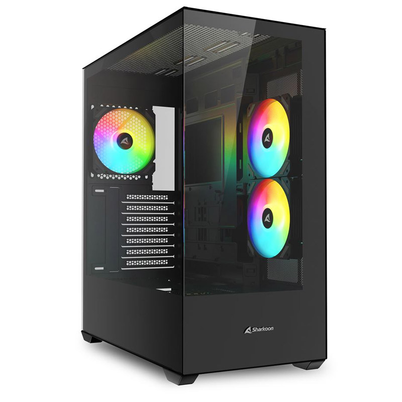 SHARKOON SK6 ARGB midiATX okno črno ohišje