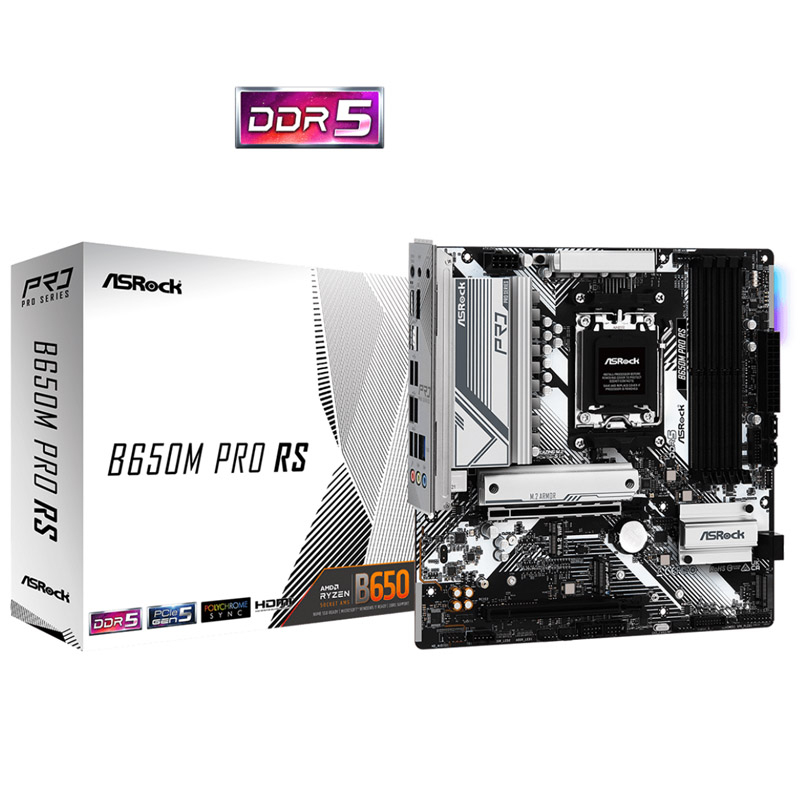 ASROCK B650M PRO RS AM5 4xDDR5 mATX osnovna plošča