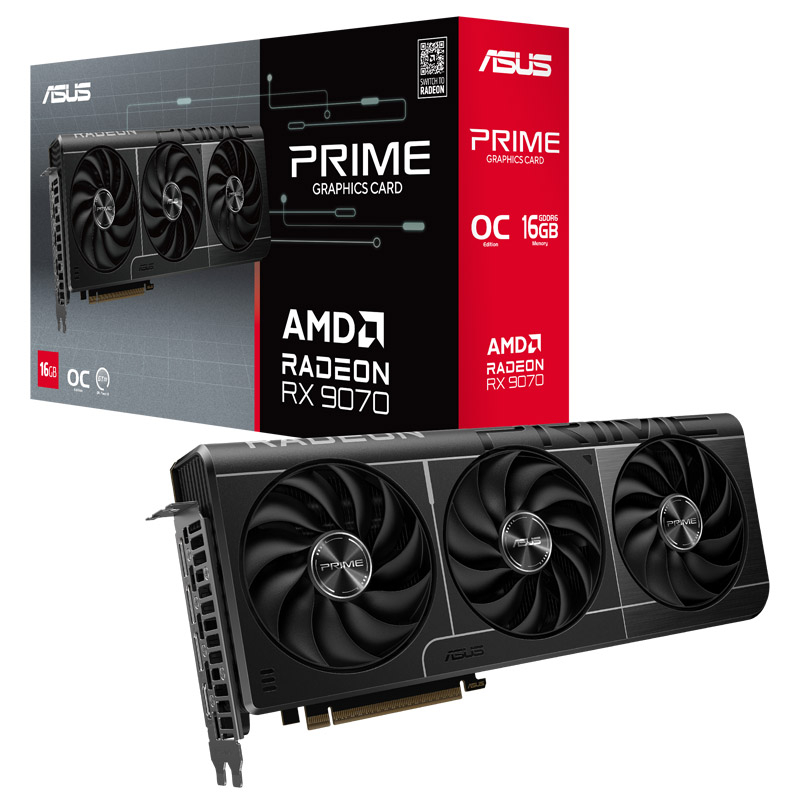 ASUS Prime Radeon RX 9070 16GB GDDR6 OC PRIME-RX9070-O16G gaming grafična kartica