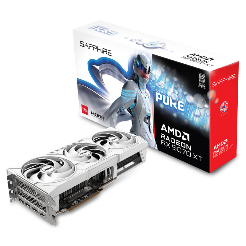 SAPPHIRE PURE Gaming Radeon RX 9070 XT 16GB GDDR6 OC ARGB grafična kartica