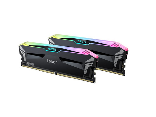 RAM DDR5 32GB Kit (2x 16) PC5-57600 7200MT/s CL34 1.4V, Lexar ARES RGB, črn, Intel XMP, AMD Expo