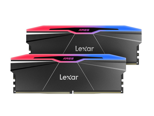 RAM DDR5 64GB Kit (2x32) PC5-51200 6400MT/s CL32 1.4V, Lexar ARES RGB, črn, Intel XMP, AMD Expo