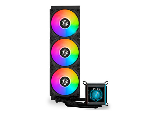 Komplet za tekočinsko hlajenje AIO Liquid Cooler Lian Li GALAHAD II LCD 360, ARGB, črn