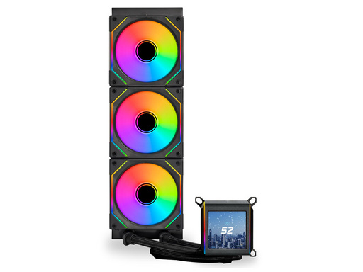 Komplet za tekočinsko hlajenje AIO Liquid Cooler Lian Li GALAHAD II LCD 360 SL-Infinity, ARGB, črn