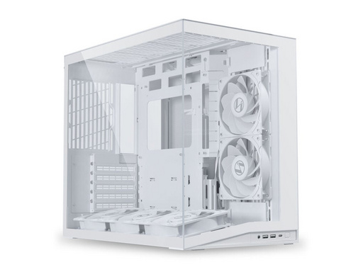 Računalniško ohišje Lian Li O11 Dynamic Mini V2 Flow, ATX, Midi-Tower, kaljeno steklo, belo
