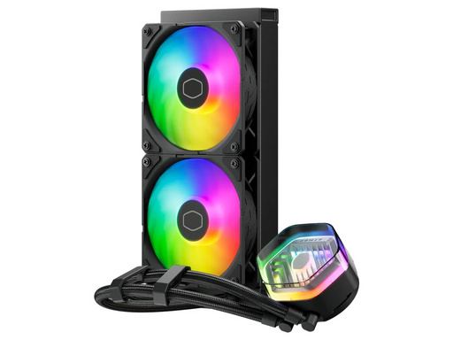Komplet za tekočinsko hlajenje AIO Liquid Cooler Cooler Master MasterLiquid 240 Atmos, 240mm, ARGB, črn