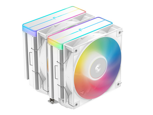 Hladilnik za procesor DeepCool AG620 WH ARGB V2, 2x120mm, bel