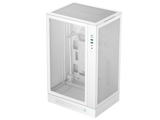 Računalniško ohišje DeepCool CH270 DIGITAL, Micro-ATX, LCD, Kaljeno steklo, belo