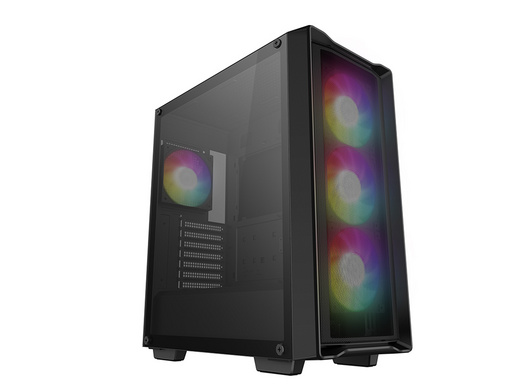 Računalniško ohišje DeepCool CC560 MESH V2, ATX, Midi-Tower, ARGB, Kaljeno steklo, črno