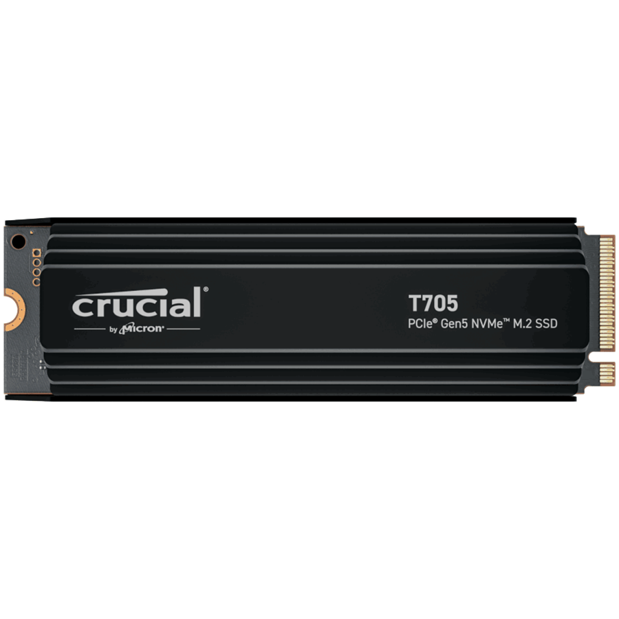 Crucial T705 1TB PCIe Gen5 NVMe M.2 SSD disk s hladilnikom