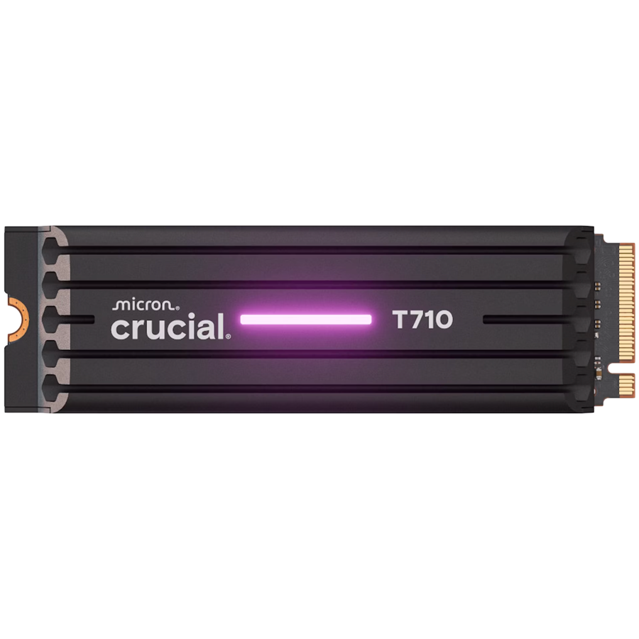 Crucial T710 1TB PCIe Gen5 NVMe M.2 2280 SSD disk s hladilnikom