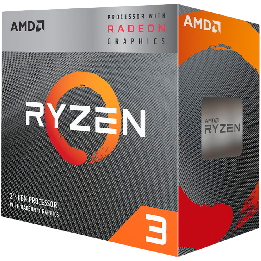 Procesor AMD Ryzen 3 3200G (3.6/4.0 GHz, 4C/4T, 4 MB, 65 W, AM4) box, s hladilnikom Wraith Stealth, z grafiko RX Vega 8