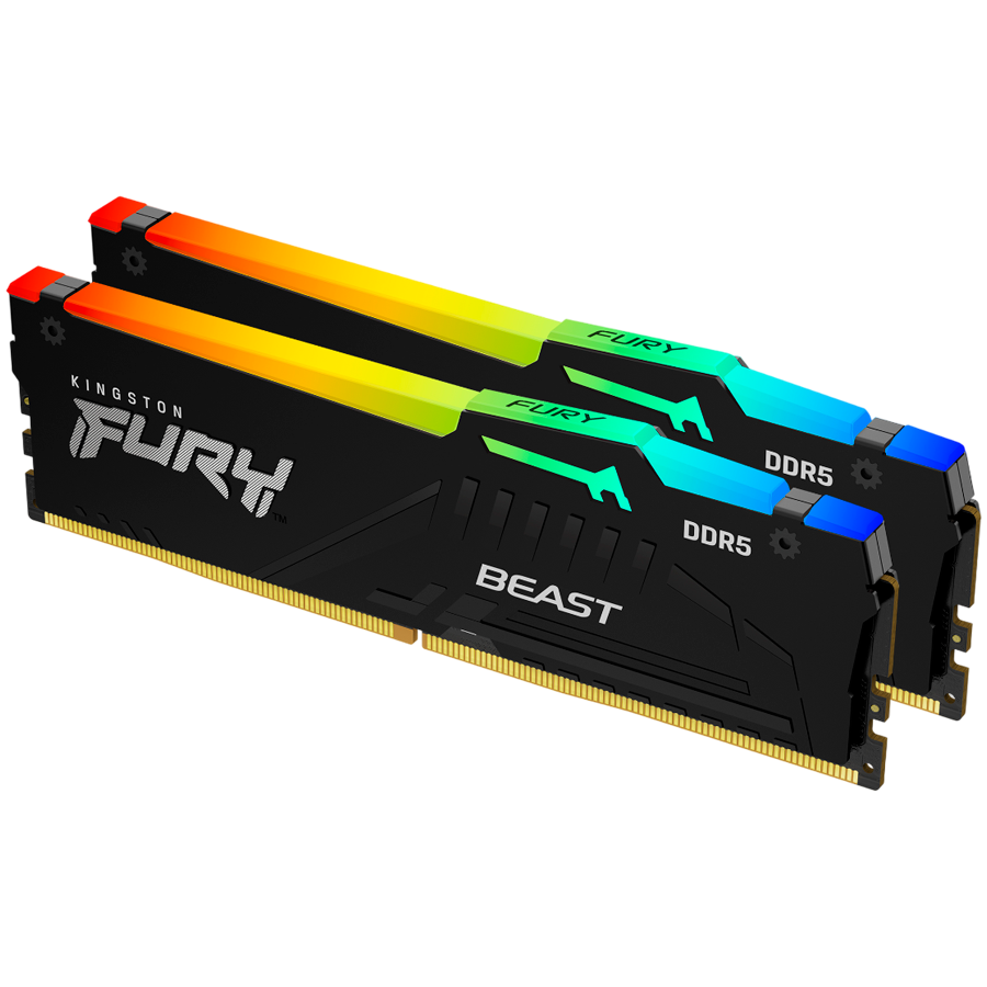 Kingston 16GB 6000MT/s DDR5 CL30 DIMM (Kit of 2) FURY Beast RGB EXPO pomnilnik