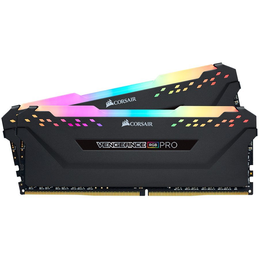 CORSAIR Vengeance RGB PRO SL Black DDR4 32GB (2x16GB) 3200MHz CL16 XMP 2.0 (AMD/Intel) UDIMM pomnilnik