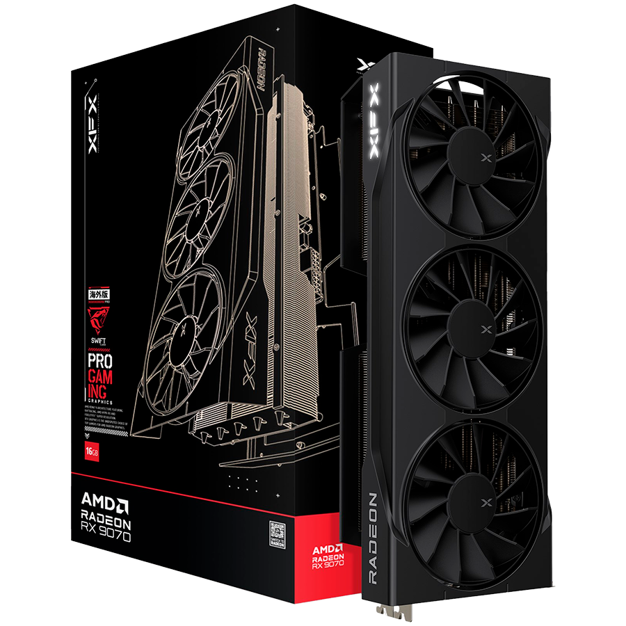 XFX Swift AMD Radeon RX 9070 OC Triple Fan Gaming Edition 16GB GDDR6 grafična kartica, PCIe 5.0, 1xHDMI 2.1, 3xDisplayPort 2.1