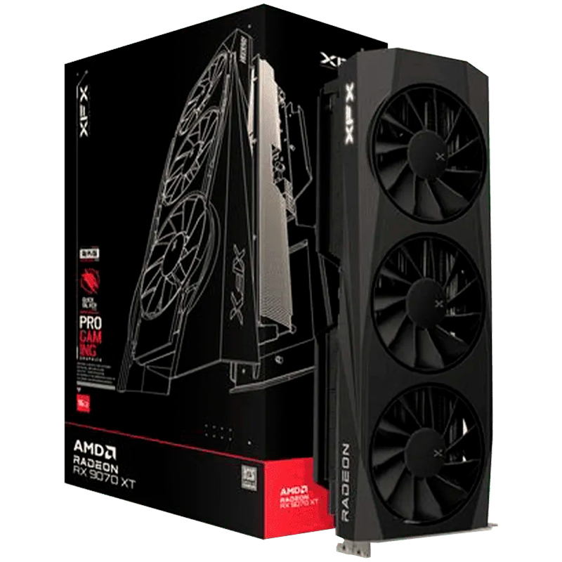 XFX Quicksilver AMD Radeon RX 9070 XT Gaming Edition 16GB GDDR6 grafična kartica, PCIe 5.0, 1xHDMI 2.1, 3xDisplayPort 2.1