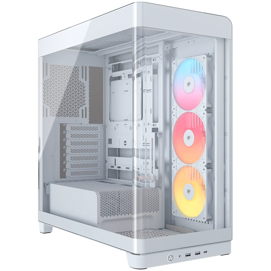 CORSAIR FRAME 4500X RS-R ARGB Panoramic Glass Mid-Tower, računalniško ohišje, belo