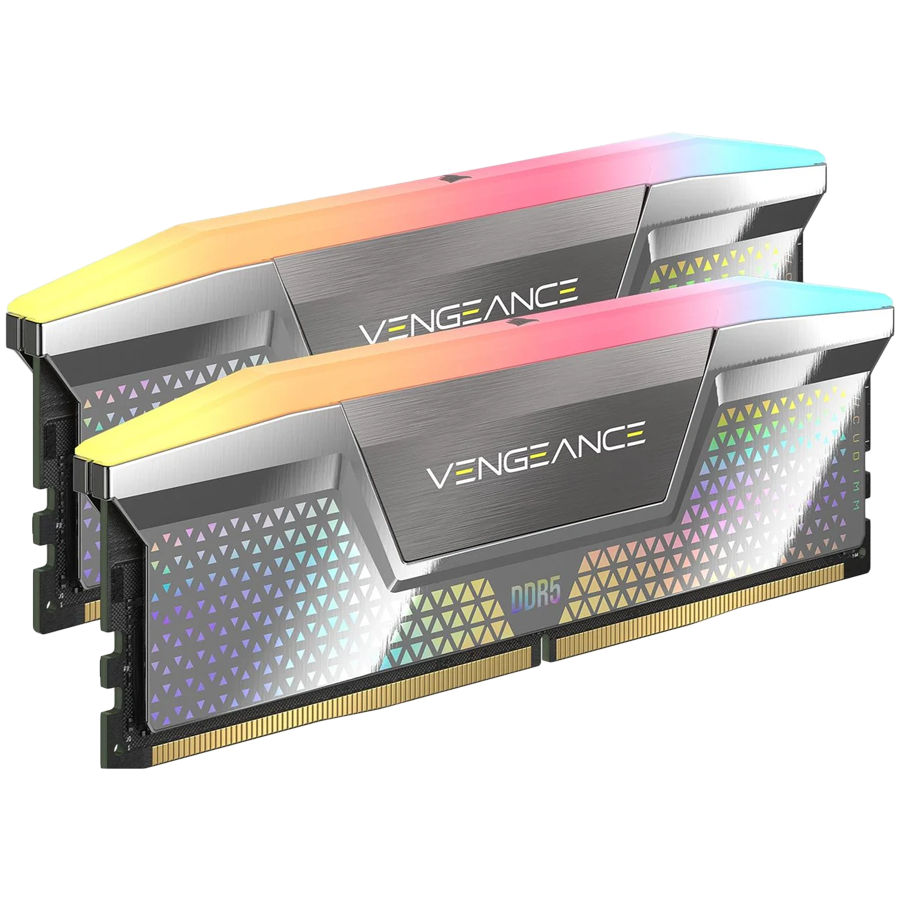 CORSAIR Vengeance RGB Silver DDR5 48GB (2x24GB) 8000MHz CL38 XMP 3.0, CUDIMM pomnilnik
