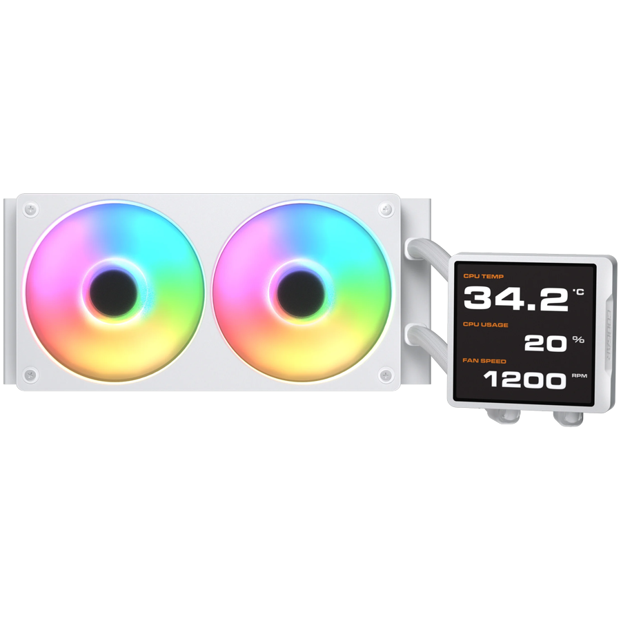 COUGAR Poseidon Vistek Pro ARGB 240 AiO Liquid Watercooling - White