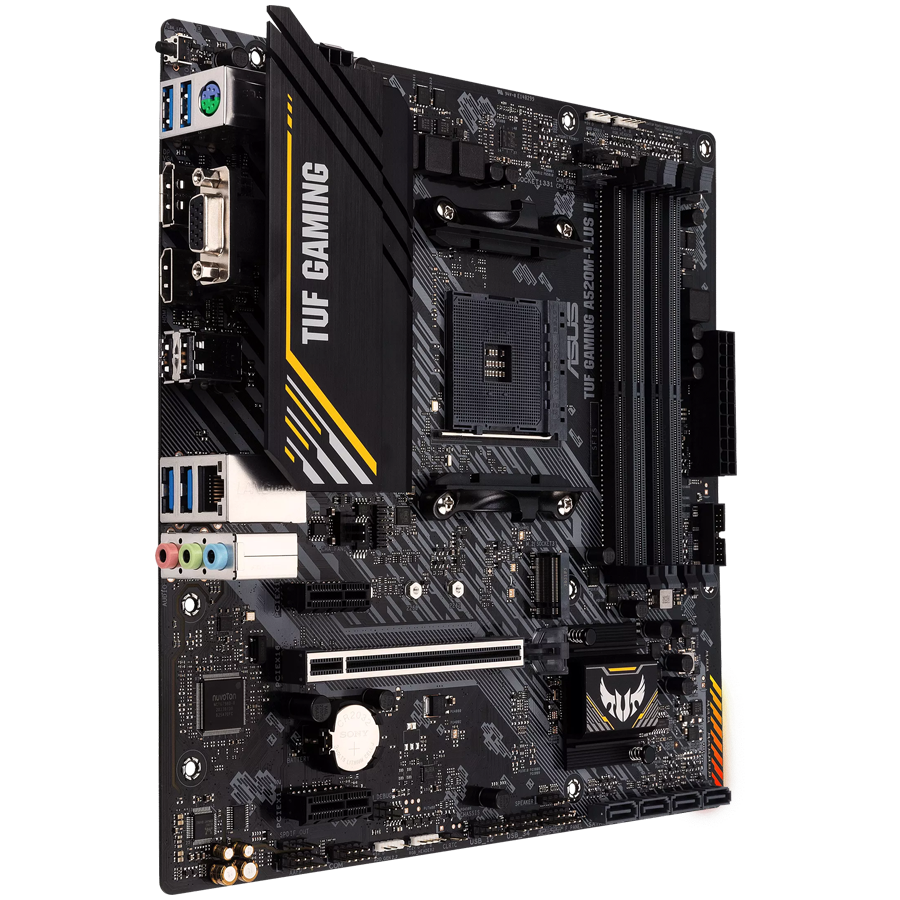 ASUS TUF GAMING A520M-PLUS II AM4 mATX osnovna plošča - AMD A520, 4xDDR4, 1xM.2, 4xSATA, 1Gb LAN, 1xD-SUB, 1xDP, 1xHDMI, Aura Gen 2