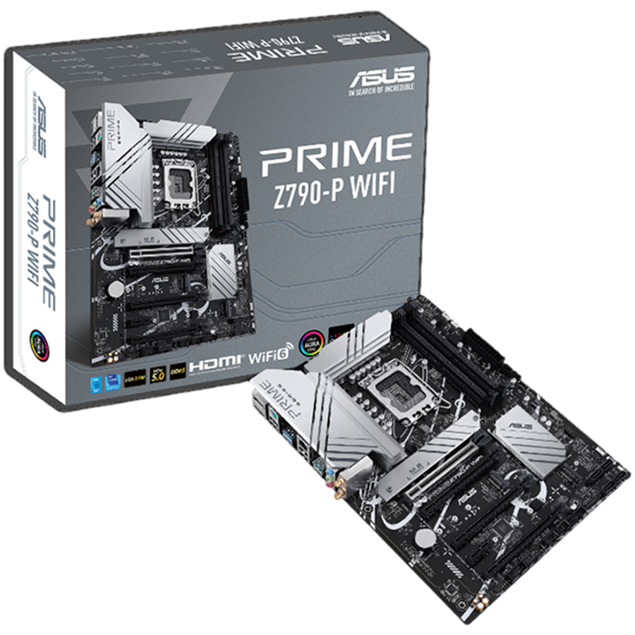 ASUS PRIME Z790-P WIFI LGA1700 ATX osnovna plošča - Intel Z790, 4xDDR5, 3xM.2, 4xSATA, 2.5Gb LAN, WiFi 6, BT, 1xDP, 1xHDMI, Aura Sync