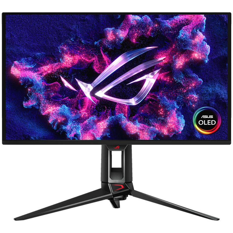 ASUS ROG Swift OLED PG27UCDM gaming monitor - 67.3cm (27"/26.5" vidno), 4K UHD (3840 x 2160), QD-OLED panel, 240Hz, 0.03ms (GTG), G-SYNC kompatibilen, HDR400, 99% DCI-P3, USB-C PD 90 W