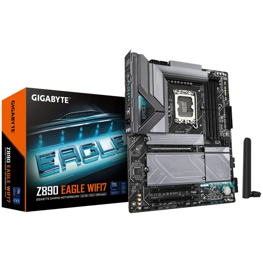 GIGABYTE Z890 EAGLE WIFI7 LGA1851 ATX osnovna plošča - Intel Z890, 4xDDR5, 4xM.2, 4xSATA, 2.5Gb LAN, WiFi 7, BT, 1x USB4 Type-C, 1xDP