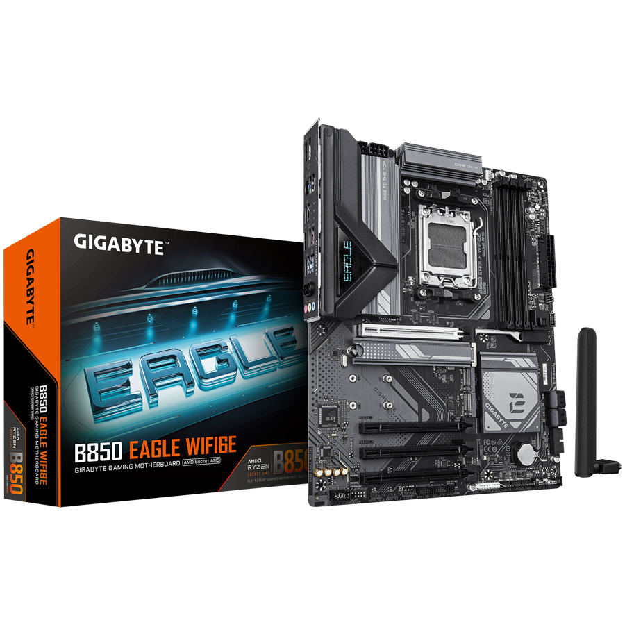 GIGABYTE B850 EAGLE WIFI6E AM5 ATX osnovna plošča - AMD B850, 4xDDR5, 3xM.2, 4xSATA, 1Gb LAN, WiFi 6E, BT, 1xDP, 1xHDMI
