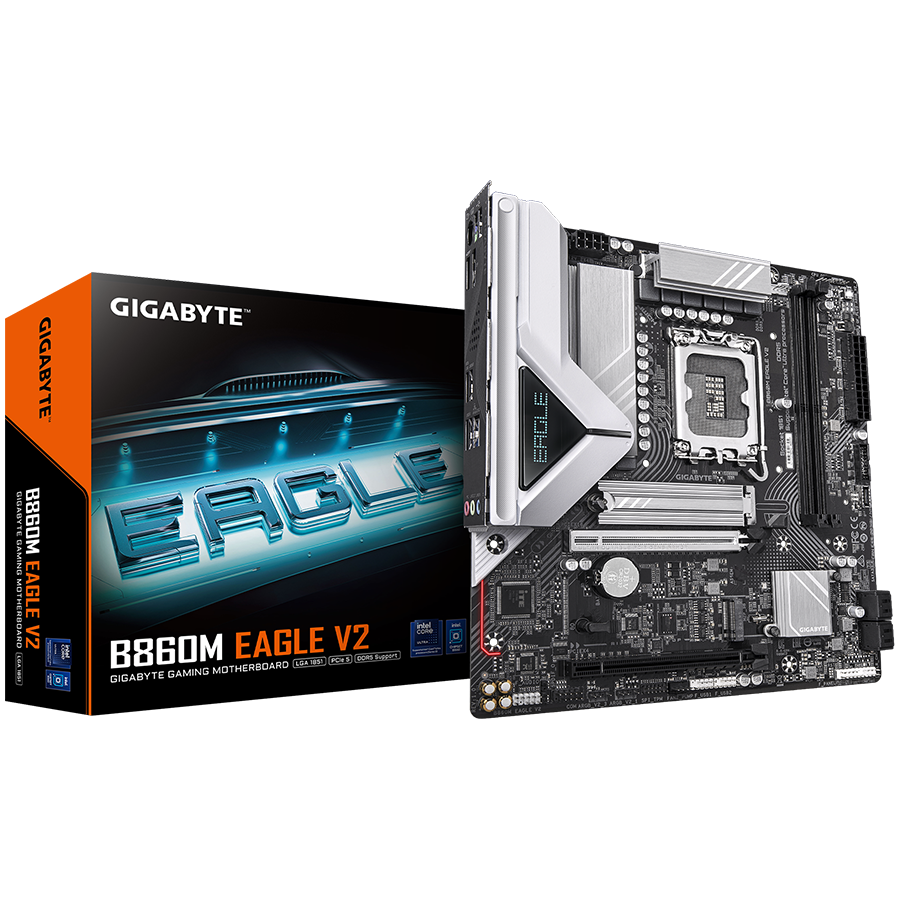 GIGABYTE B860M EAGLE V2 LGA1851 mATX osnovna plošča - Intel B860, 2xDDR5, 2xM.2, 4xSATA, 2.5Gb LAN, 1xDP, 1xHDMI