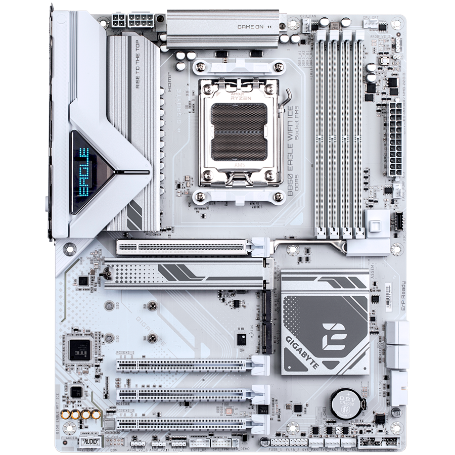 GIGABYTE B850 EAGLE WIFI7 ICE AM5 ATX osnovna plošča - AMD B850, 4xDDR5, 3xM.2, 4xSATA, 2.5Gb LAN, WiFi 7, BT, 1xDP, 1xHDMI