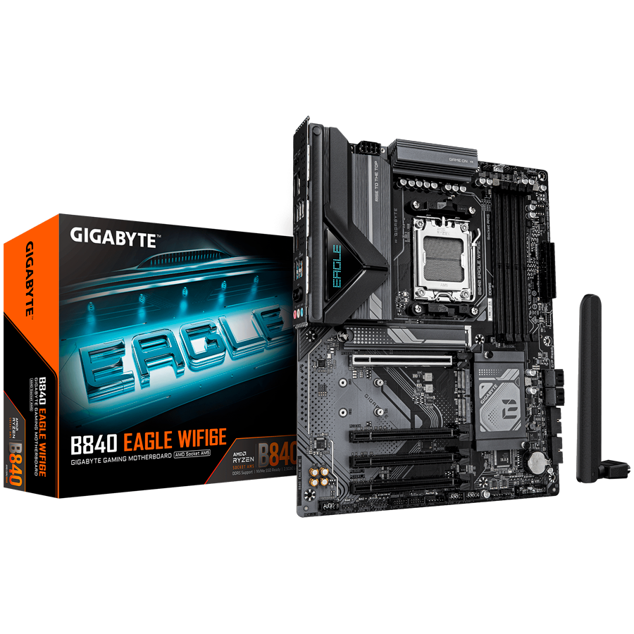 GIGABYTE B840 EAGLE WIFI6E AM5 ATX osnovna plošča - AMD B840, 4xDDR5, 3xM.2, 4xSATA, 2.5Gb, WiFi 6E, BT, 1xDP, 1xHDMI