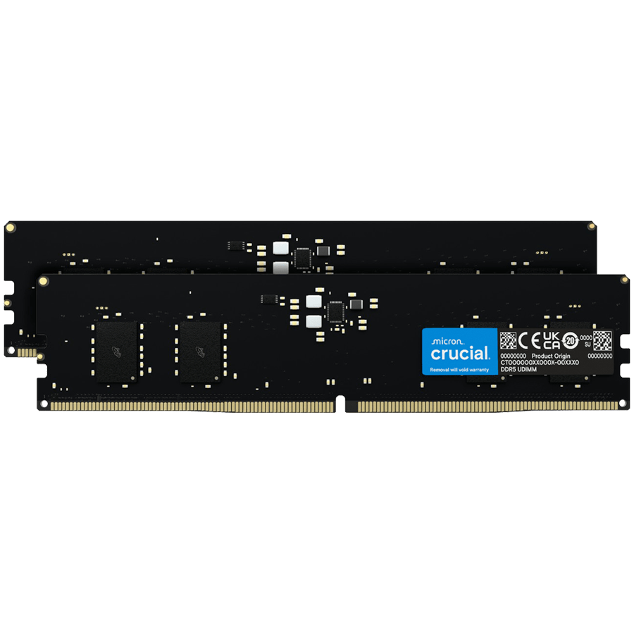 Crucial 64GB Kit (2x32GB) DDR5-5600 UDIMM CL46 (16Gbit) pomnilnik