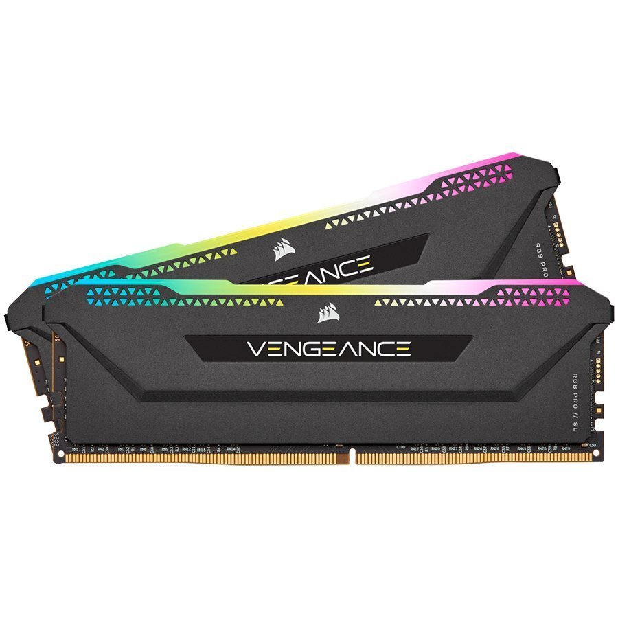 CORSAIR Vengeance RGB PRO SL Black DDR4 16GB (2x8GB) 3200MHz CL16 XMP 2.0 (AMD/Intel) UDIMM pomnilnik