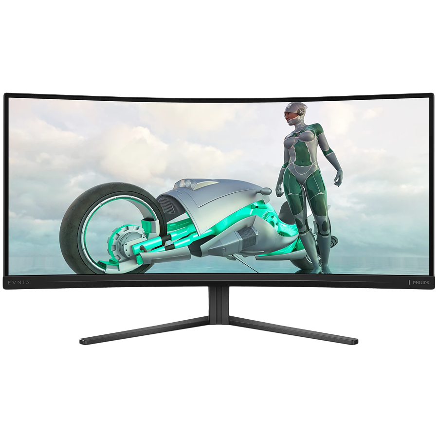 Philips Evnia 3000 34M2C3500L ukrivljen gaming monitor - 86.4cm (34"), UWQHD (3440 x 1440), Fast VA, 1500R, 180Hz, 0.5ms (MBR), Adaptive sync, HDR10, 2x HDMI 2.0, 1x DP 1.4