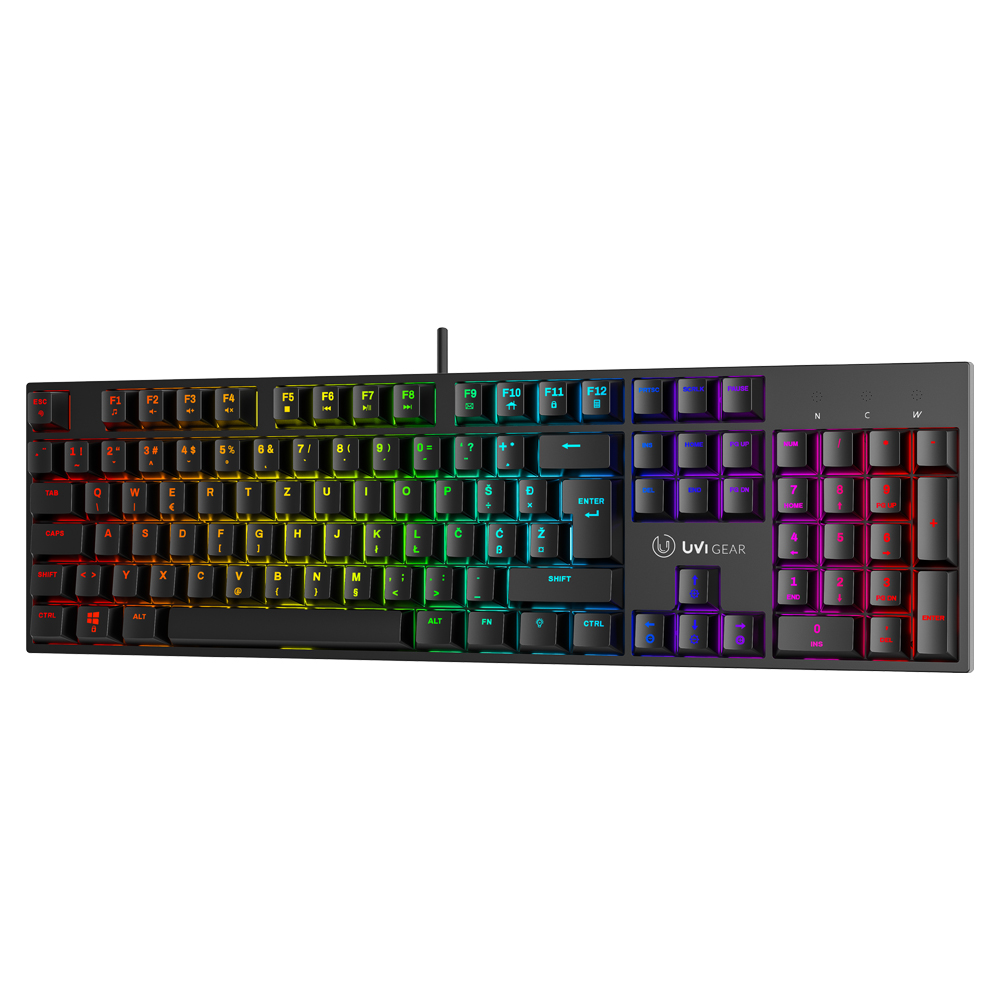 Tipkovnica UVI GREED V2, Brown stikala, RGB, USB, SLO