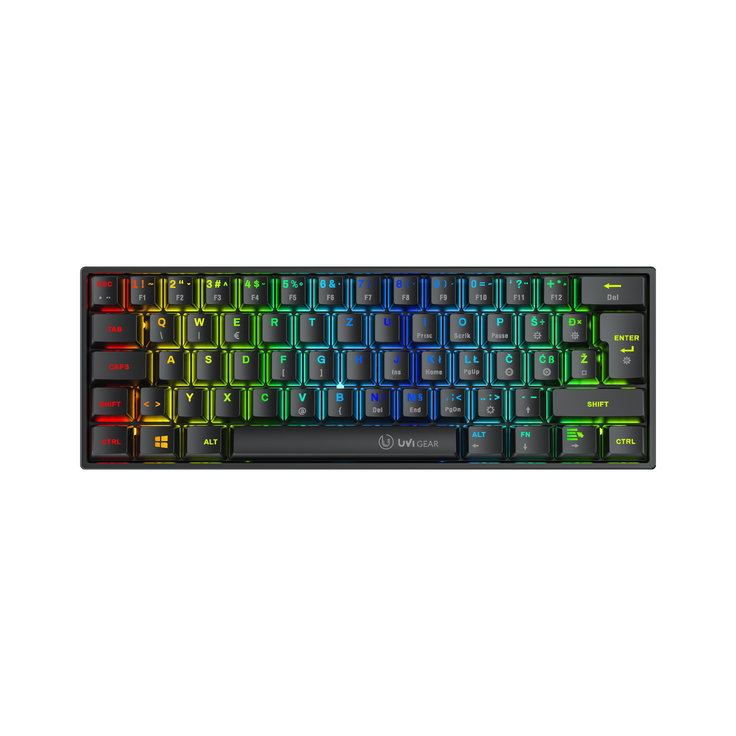 UVI GEAR PRIDE NANO 60% RGB RED SWITCH SLO/CRO